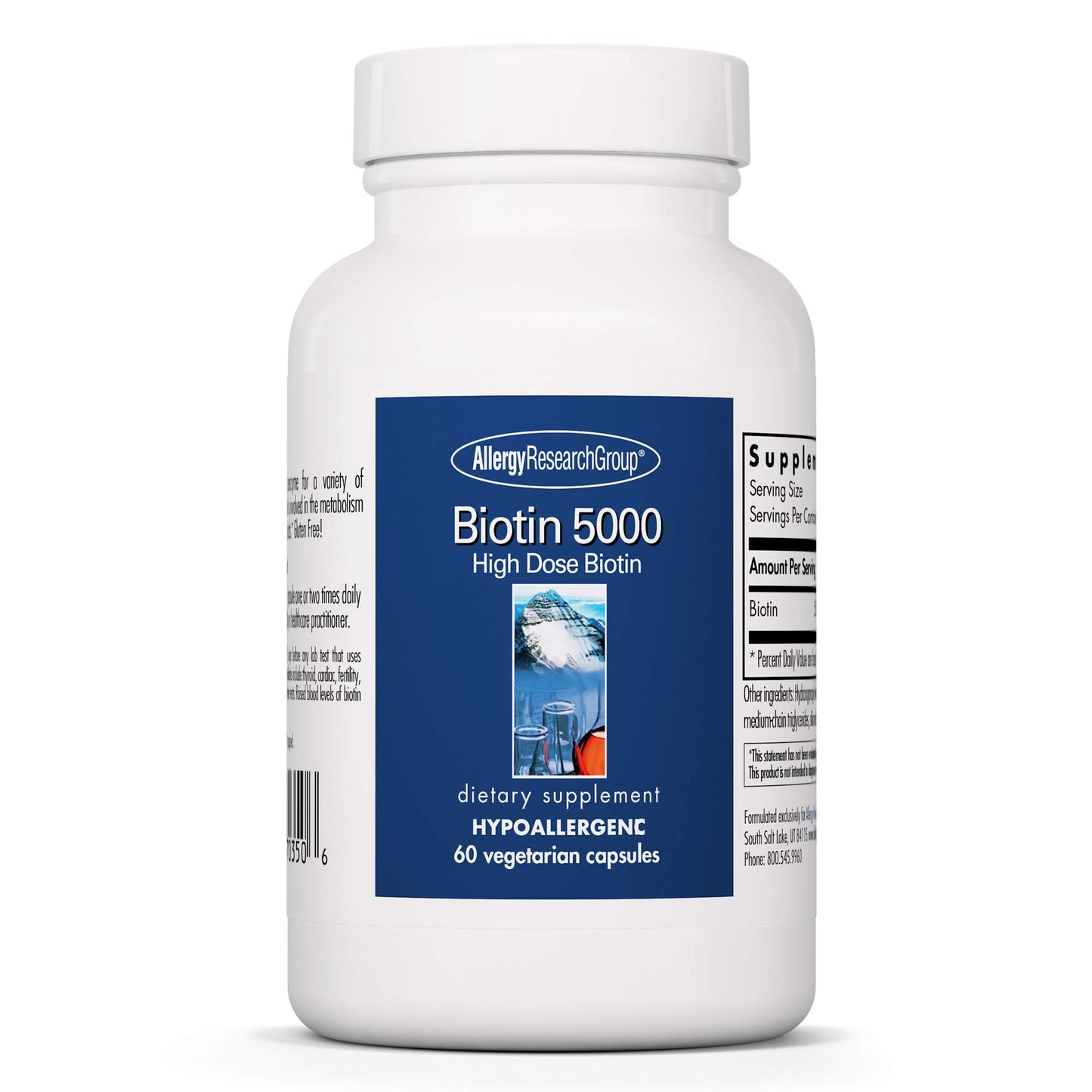 Biotina Allergy Research Group 5000mcg cápsulas paquete frontal