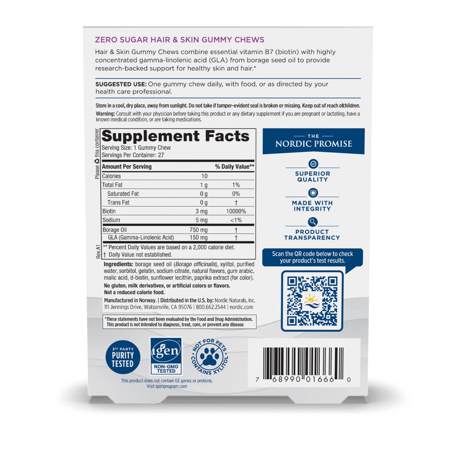 biotina y GLA Nordic Naturals piel saludable