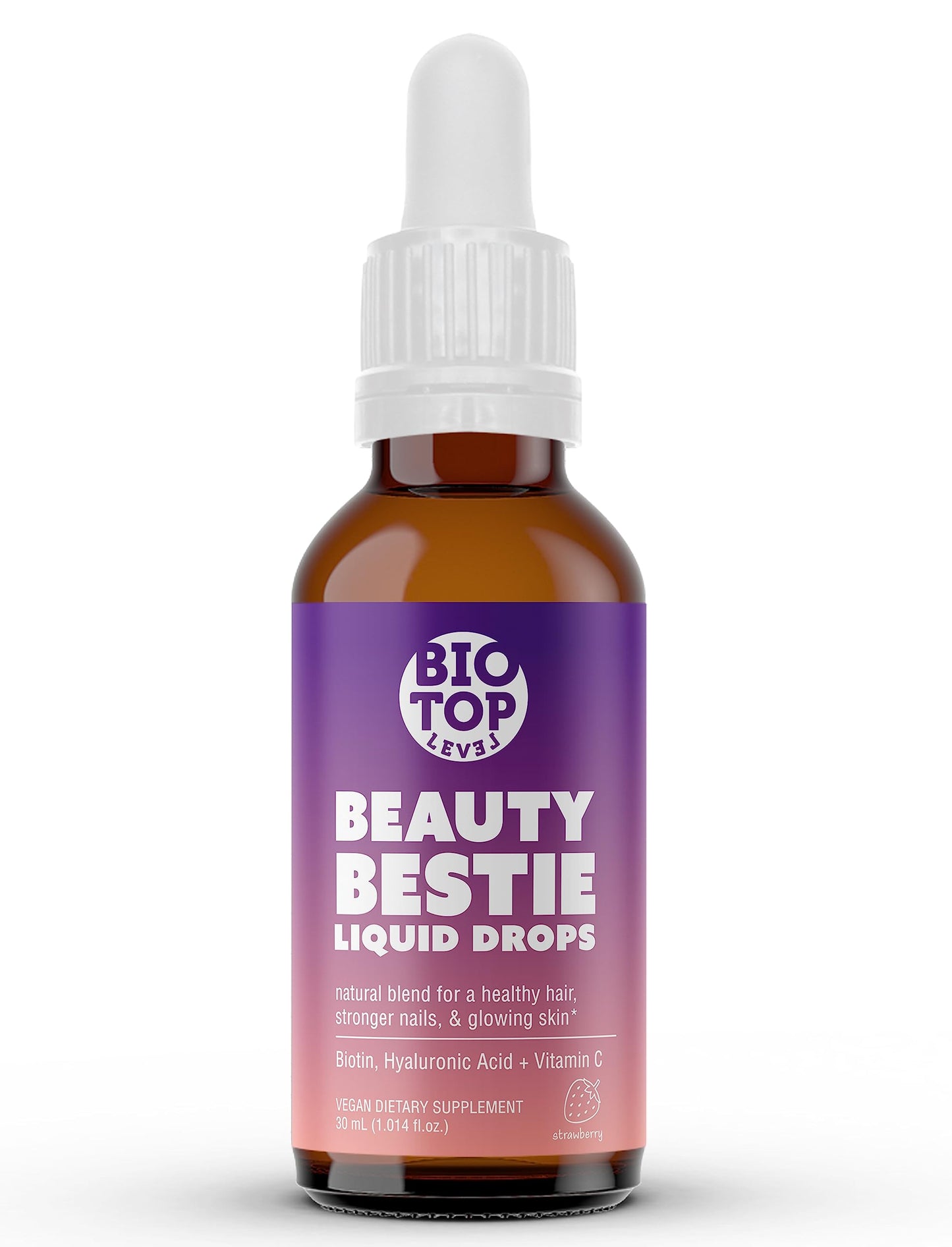 BIOTOPLEVEL Beauty Bestie gotas líquidas veganas botella