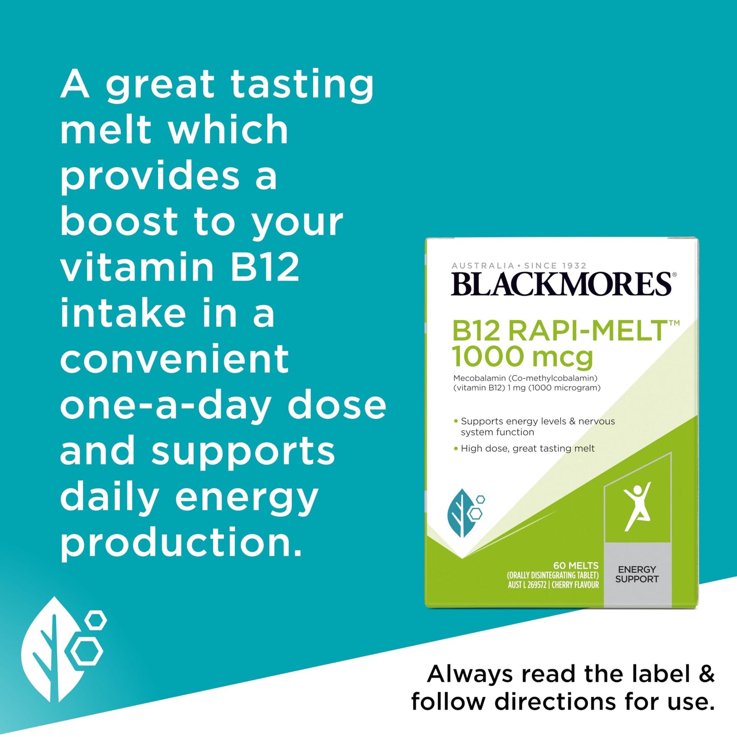 Embalaje Blackmores B12 Rapi-Melt