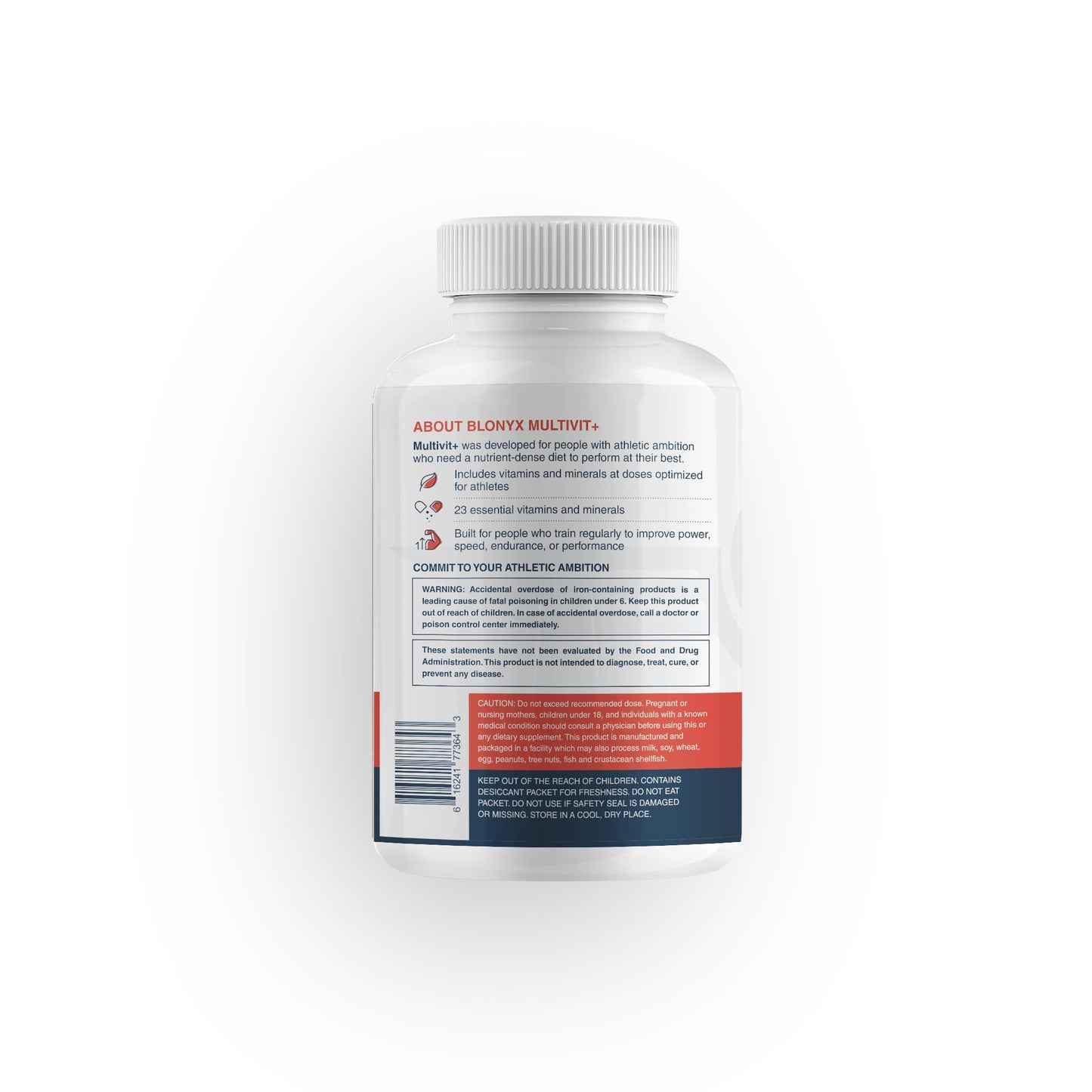 Información nutricional de Blonyx Multivit+ suplemento
