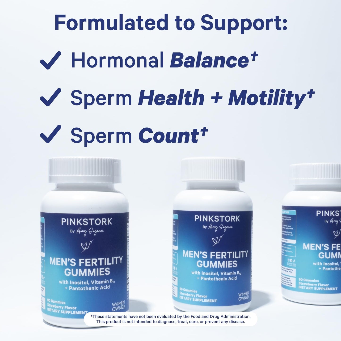 Blue Stork fórmula especial con ácido fólico y biotina para fertilidad masculina