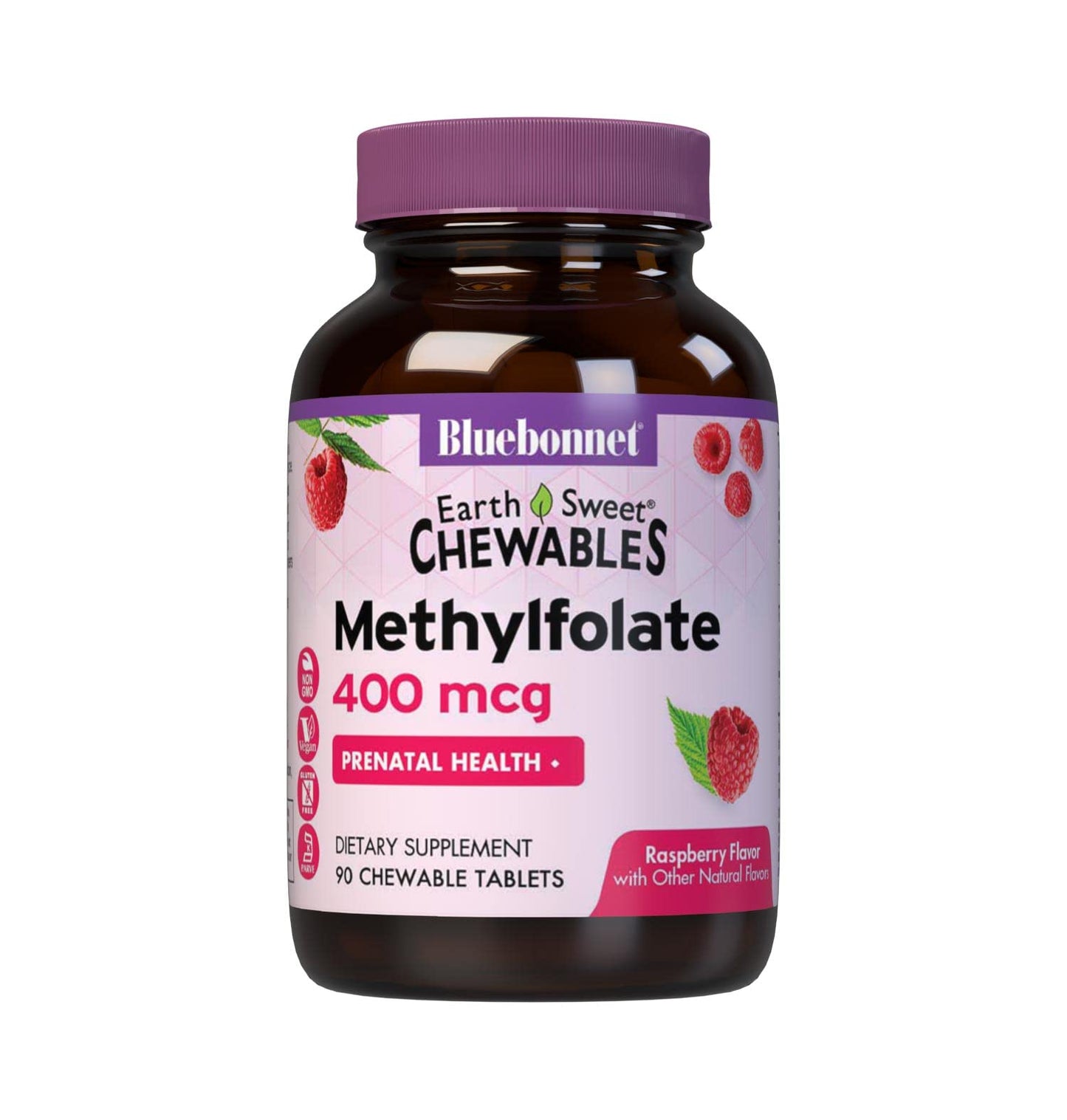 Bluebonnet Metilfolato Activo 400 mcg frascos tabletas masticables