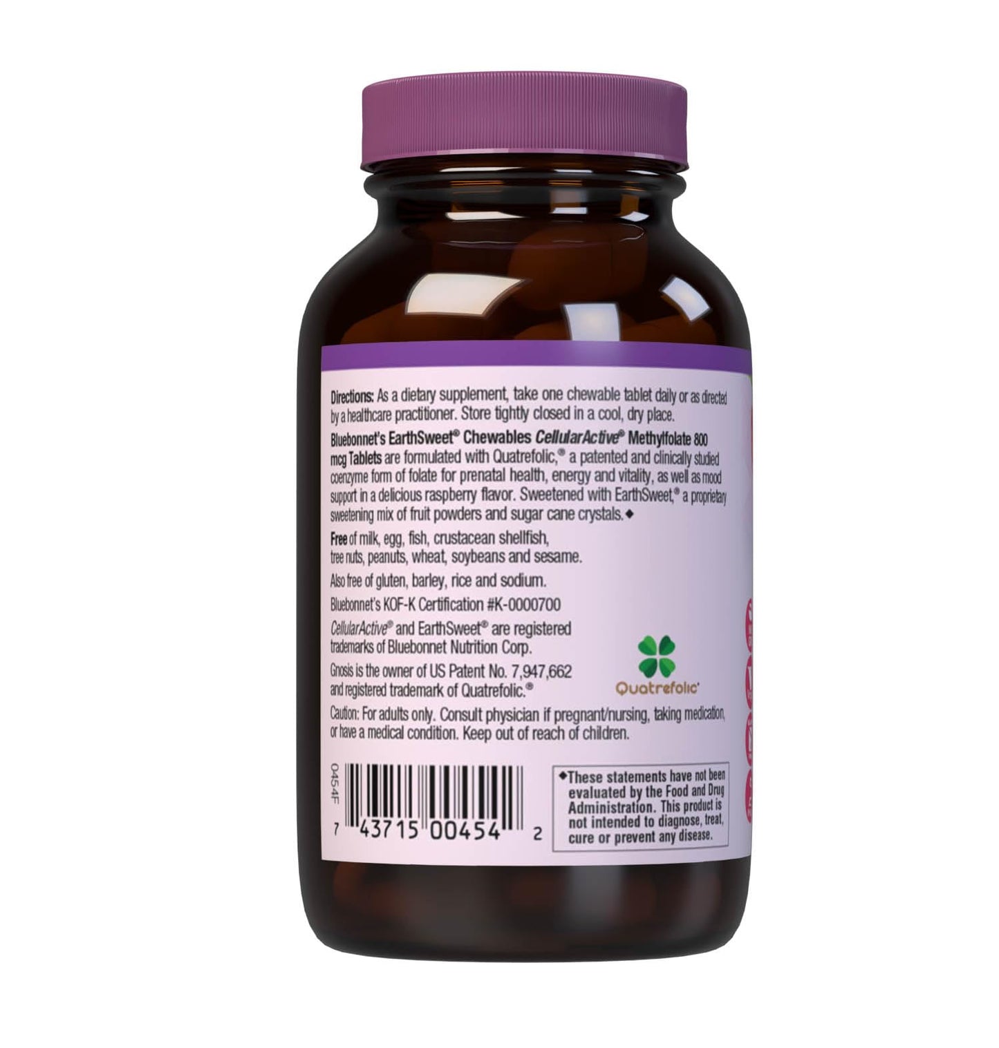 Bluebonnet metilfolato apoyo prenatal vegano 90 tabletas