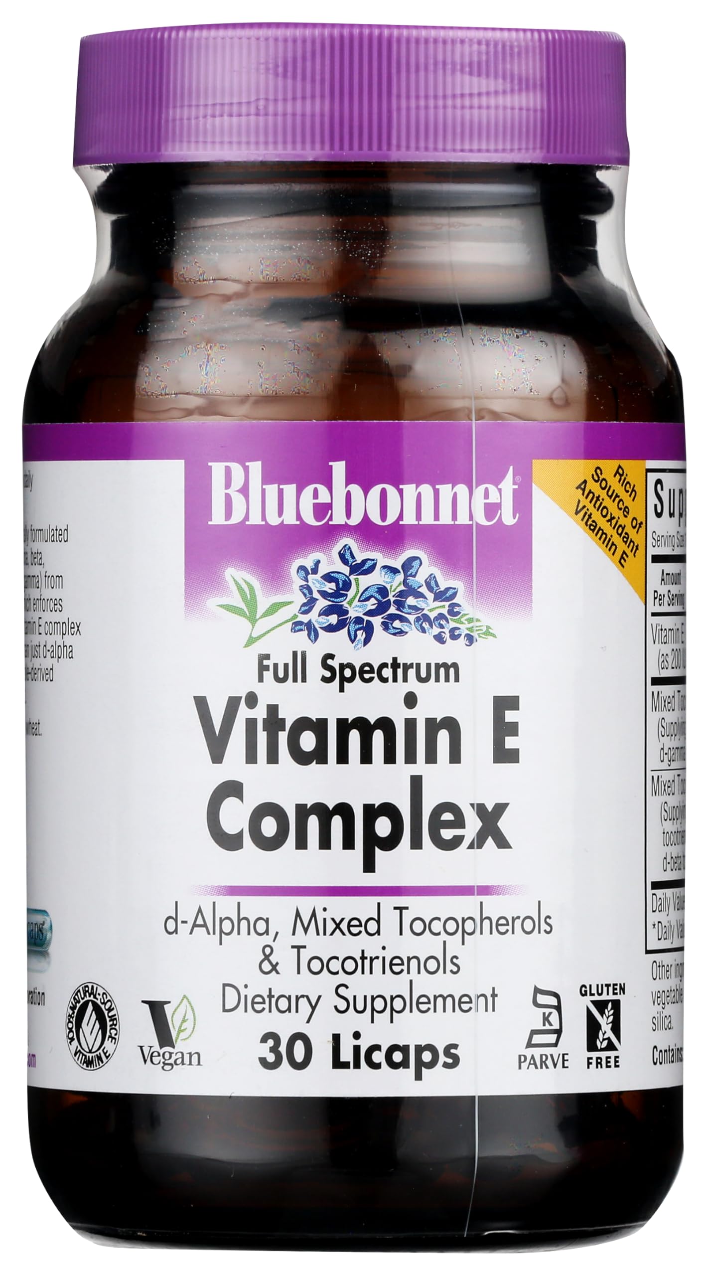 BlueBonnet vitamina e espectro completo cápsulas líquidas 30 unidades
