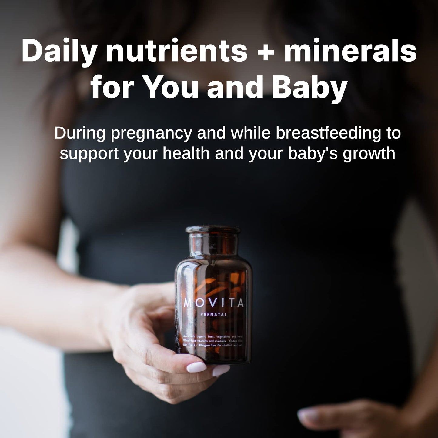 Bolsa resellable multivitaminas prenatales Movita para embarazo y postnatal