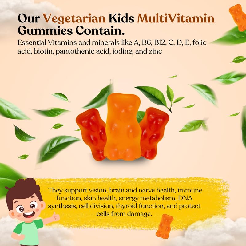 BonnEarth multivitaminas para niños, 2 gomas diarias