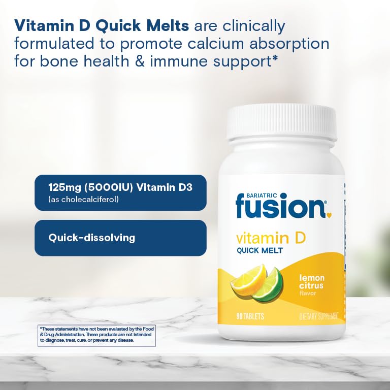 Botella de 90 tabletas Bariatric Fusion vitamina D3 masticable