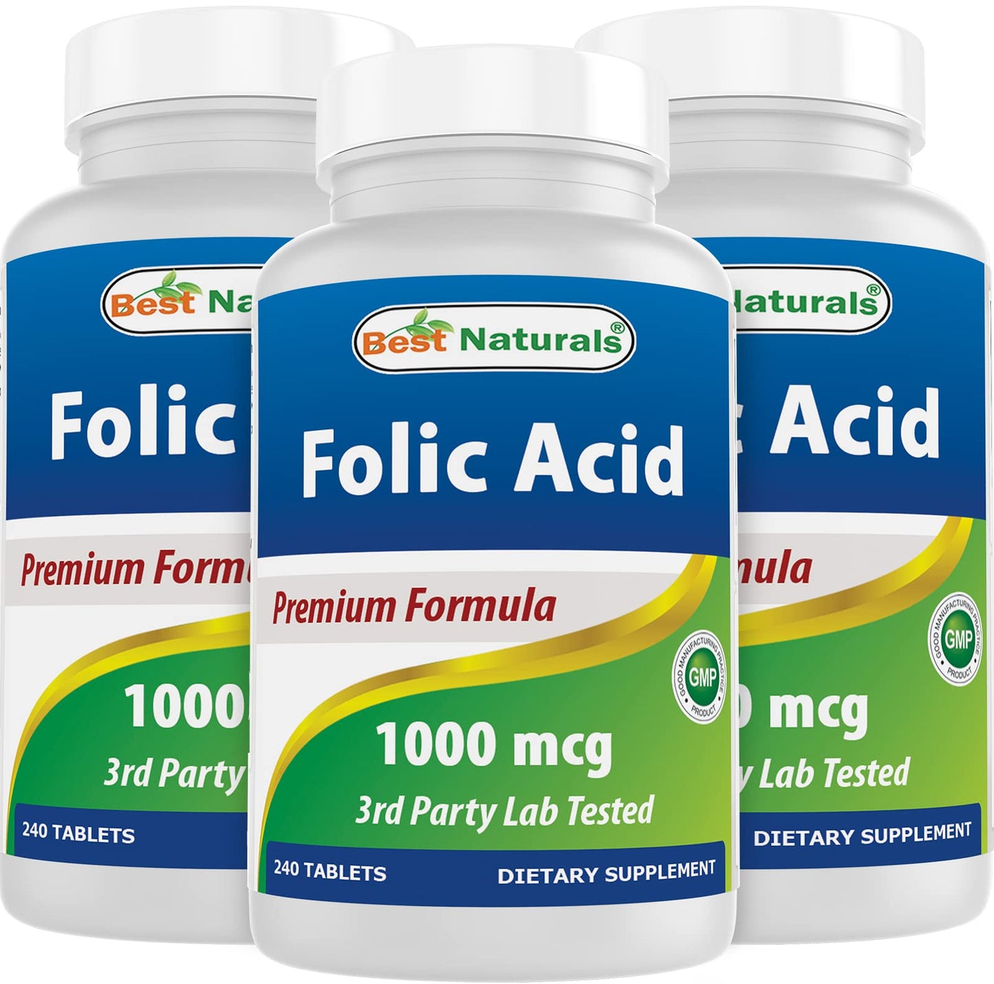 Botella ácido fólico Best Naturals 240 tabletas