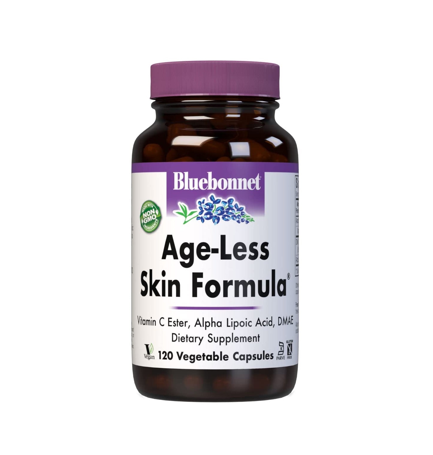 Botella de cápsulas Age-Less Skin Formula de Bluebonnet