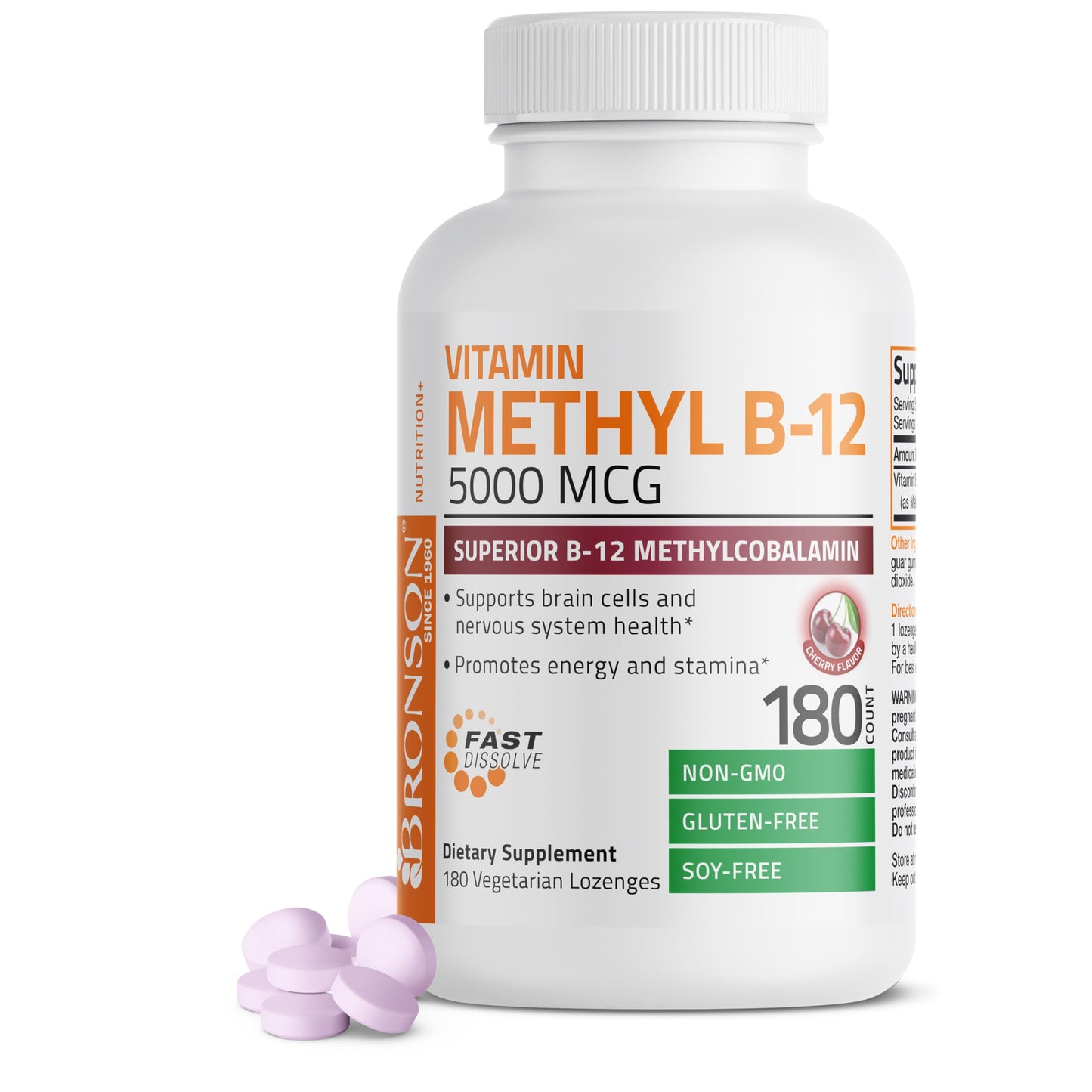 Botella Bronson Metil B12 5000 mcg apoyo energía cerebral