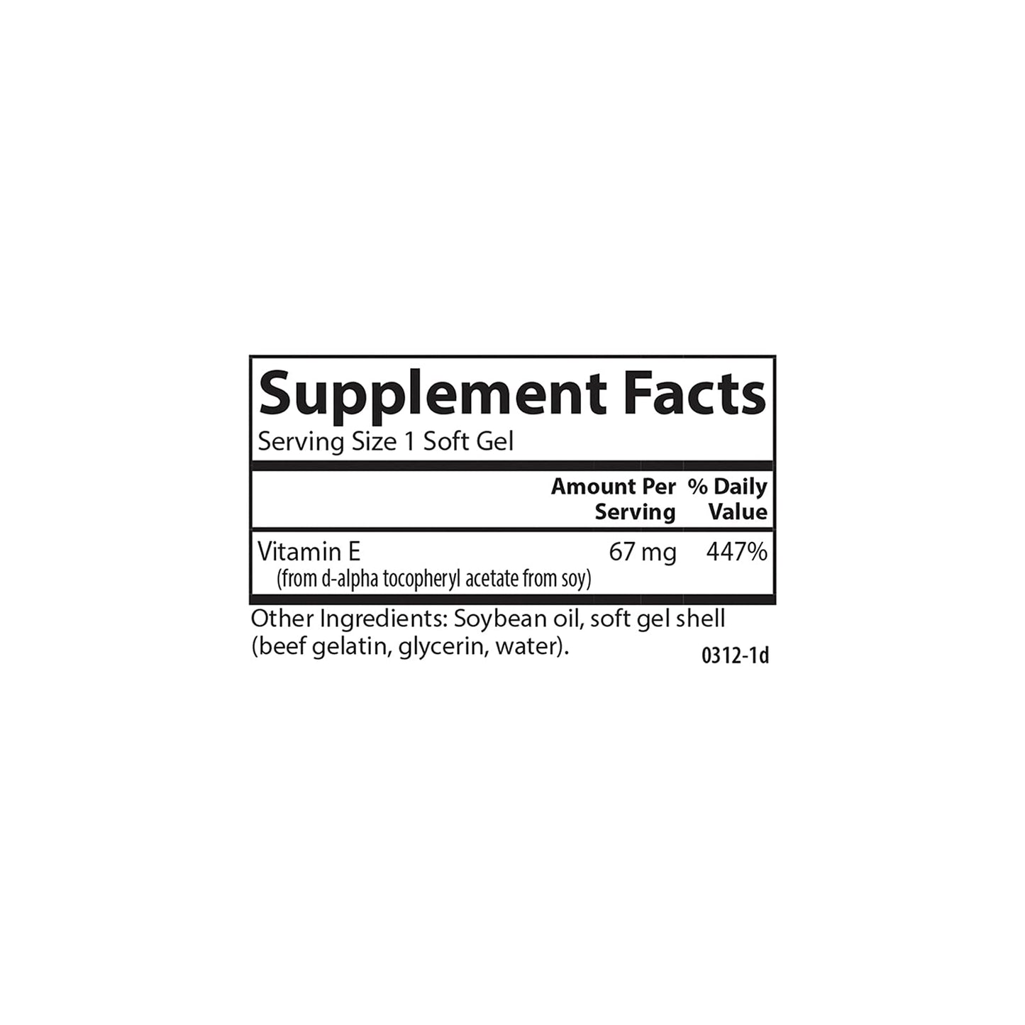 Botella de Carlson E-Gems antioxidante 100 UI vitamina E 250 cápsulas