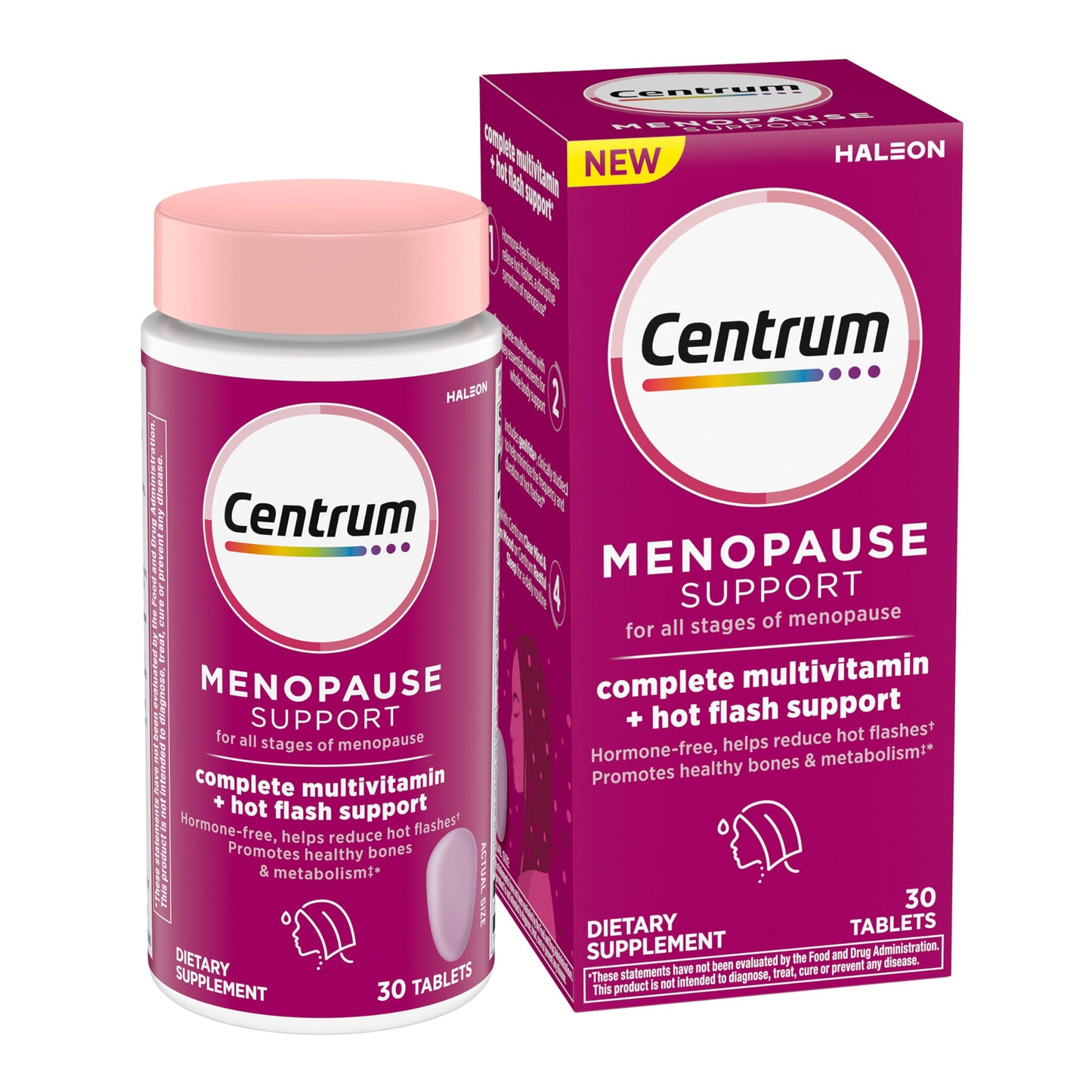 Botella de Centrum Multivitamínico soporte menopausia