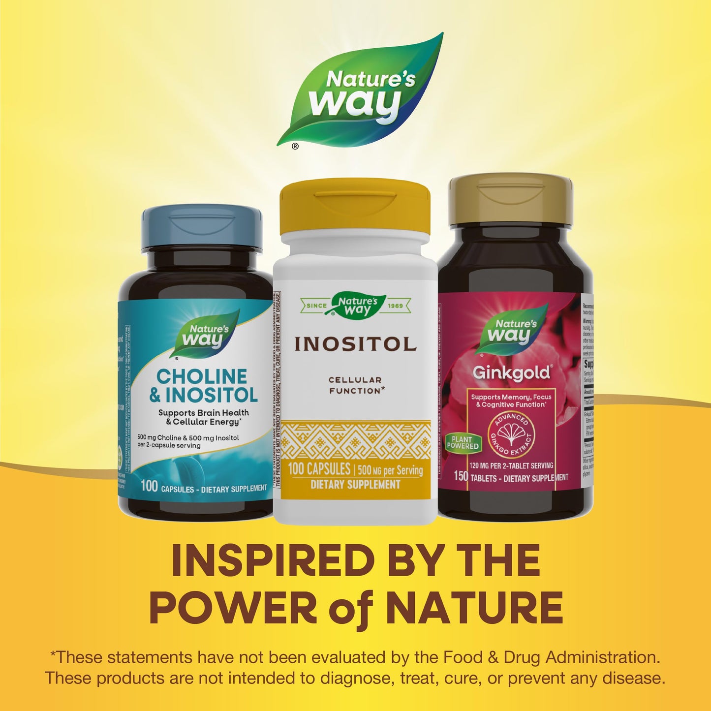 Botella frontal inositol Nature's Way 500mg