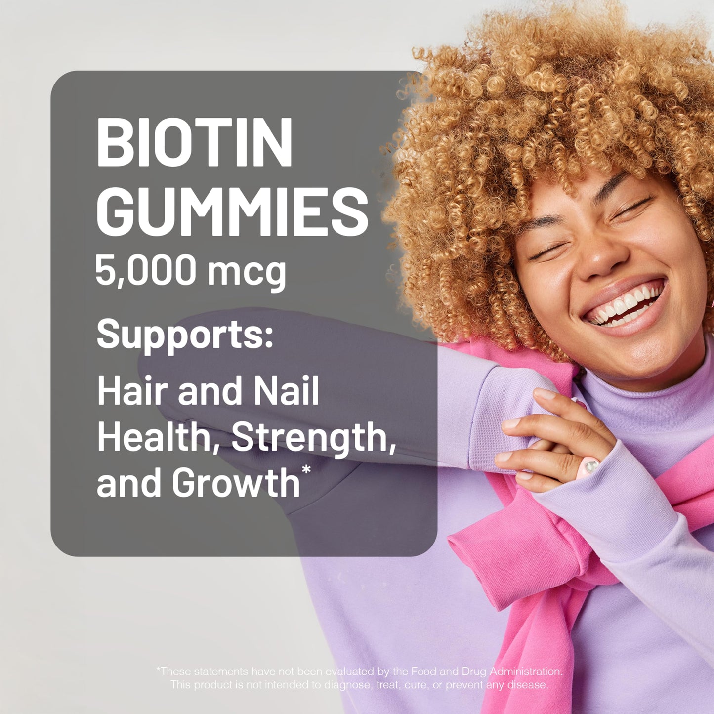 Botella gomitas biotina naturewise saludable