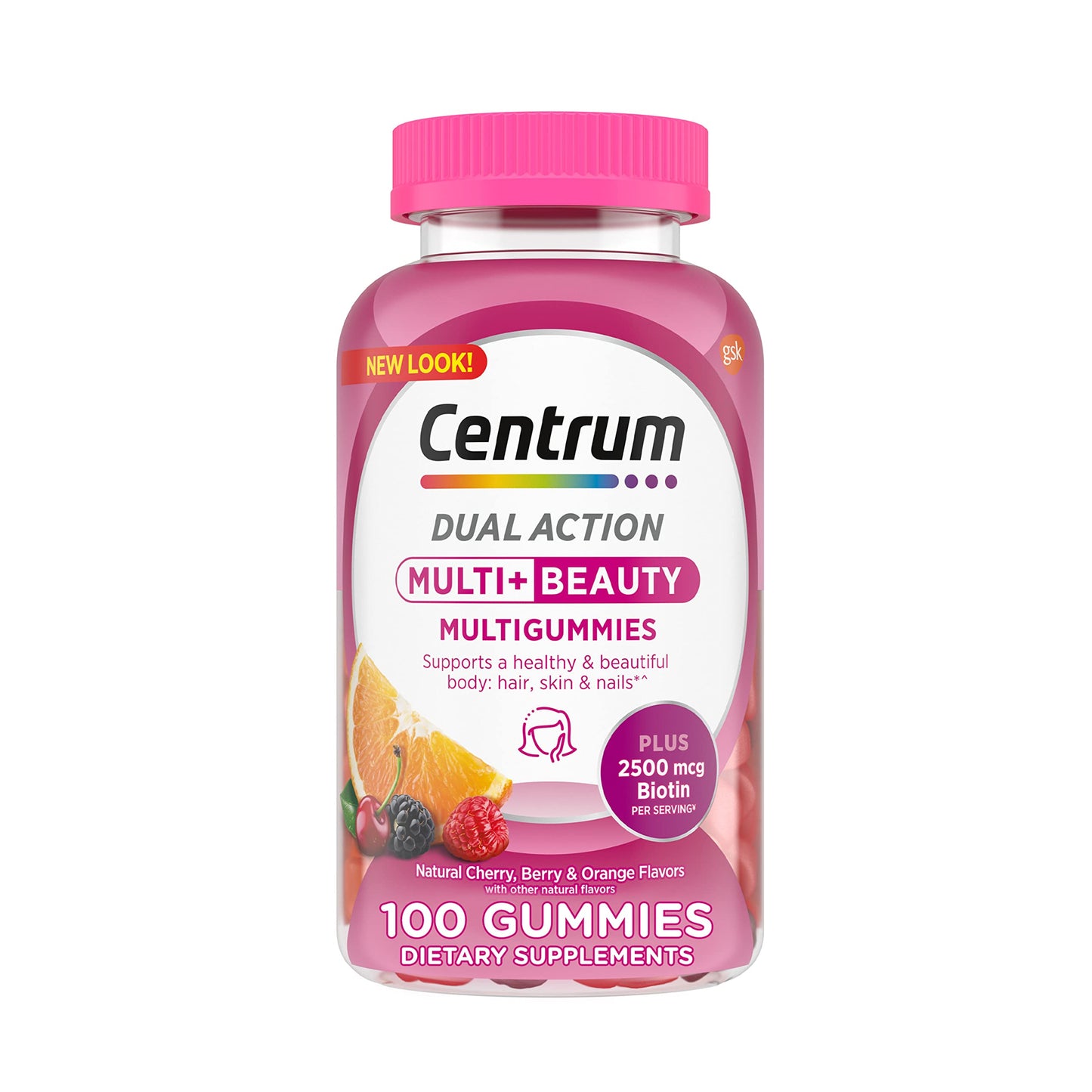 Botella de gomitas multivitamínicas Centrum.