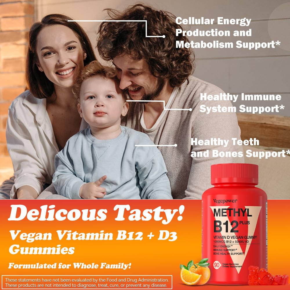 Botella gomitas veganas d3 y b12 vegepower 90 cuenta