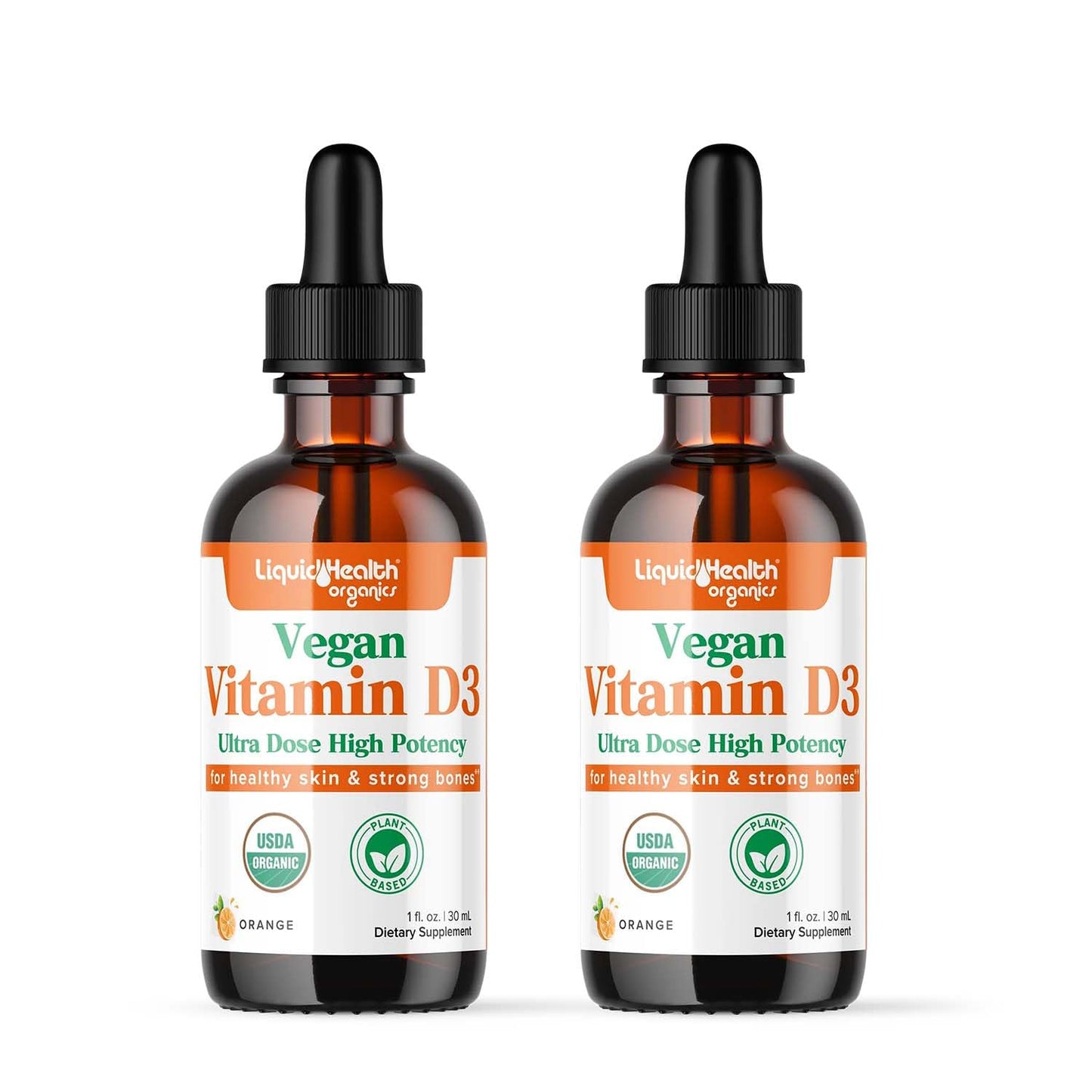 Botella de gotas líquidas vitamina D3 LIQUIDHEALTH 5000 UI orgánica