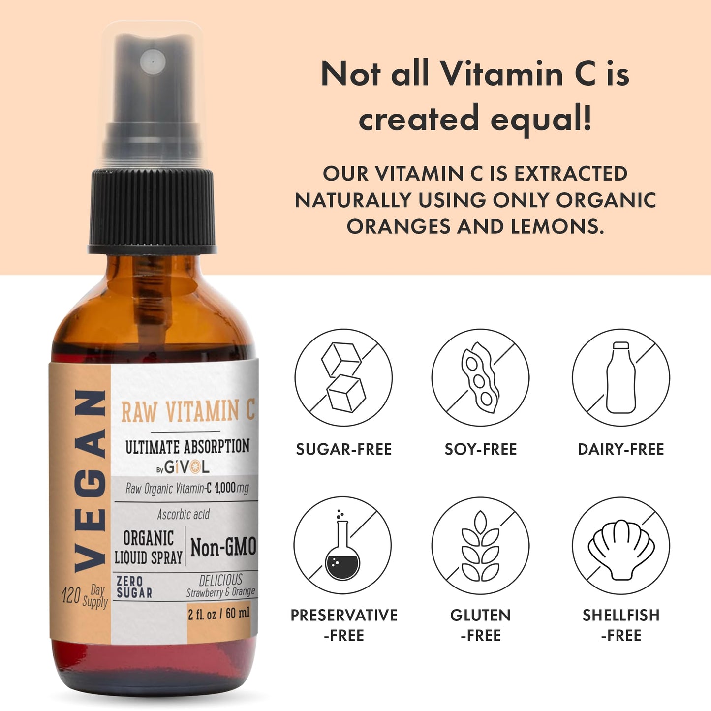 Botella gotas vitamina D y K combinado con spray vitamina C