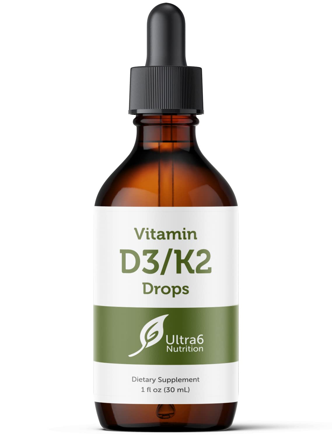 Botella gotas líquidas vitamina D3 y K2 Ultra6 Nutrition 30 ml