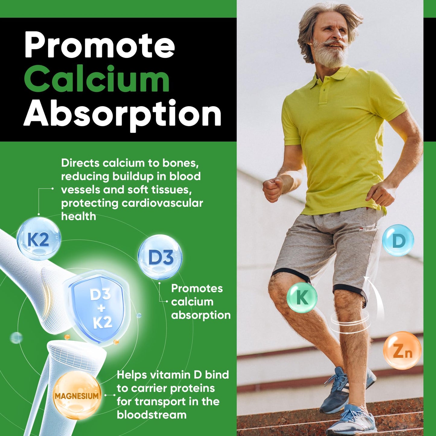Botella gotas vitamina d3 k2 venture pal alta absorción suplemento médico natural