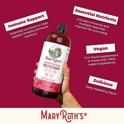 botella de gran tamaño multivitamínico maryruth frambuesa