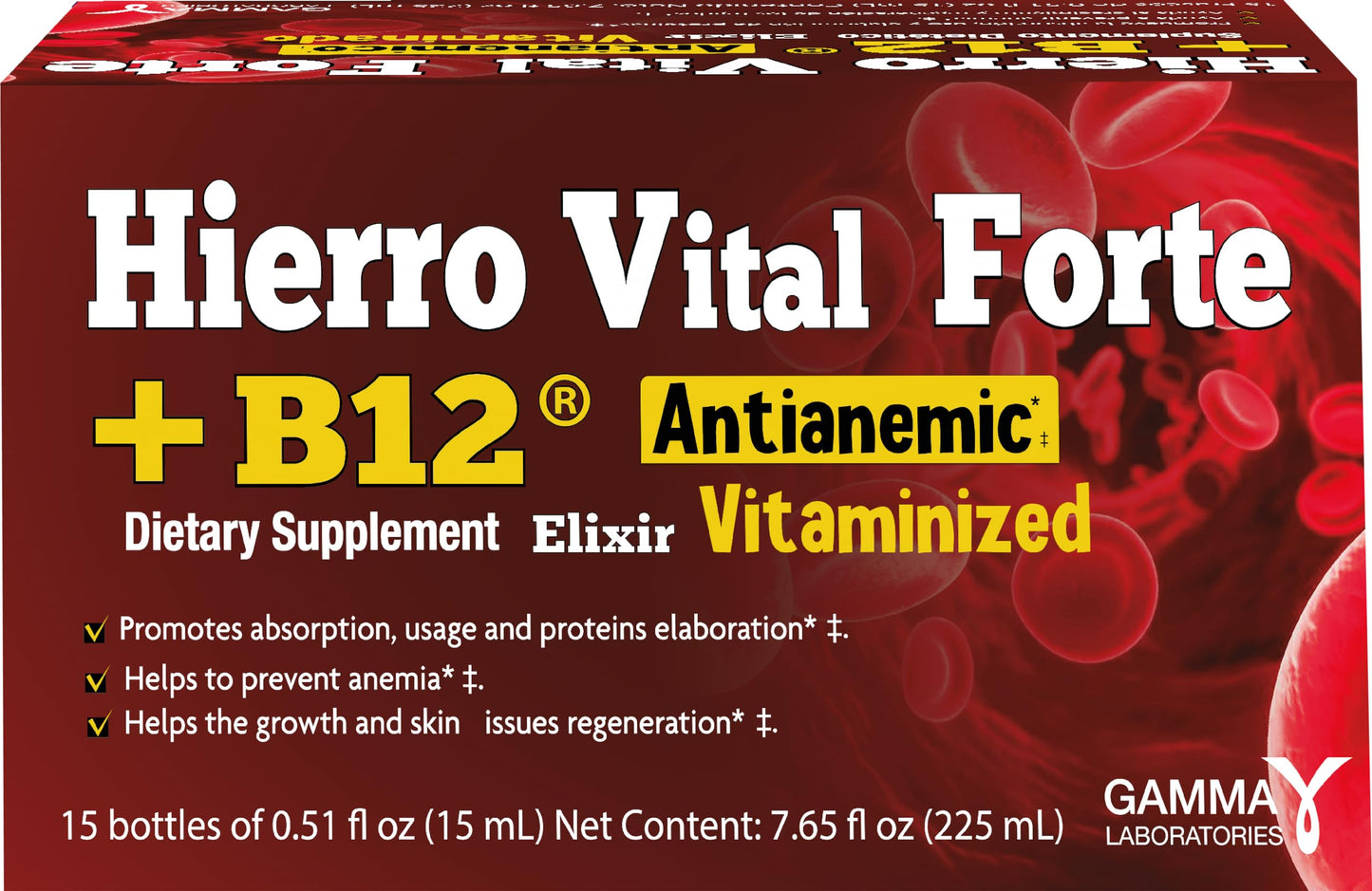 Botella de Hierro Vital Forte + B12 antianémico