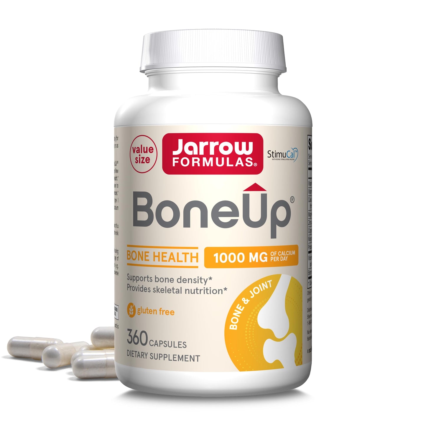Botella Jarrow BoneUp 360 cápsulas salud ósea y vitamina D3
