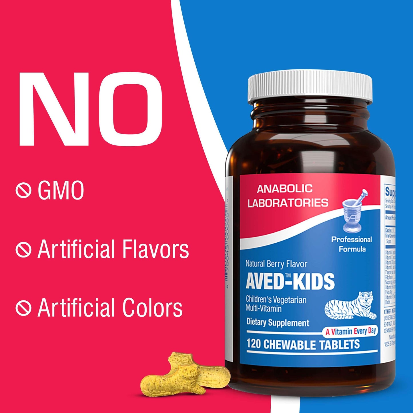 botella de multivitaminas vegetarianas para niños