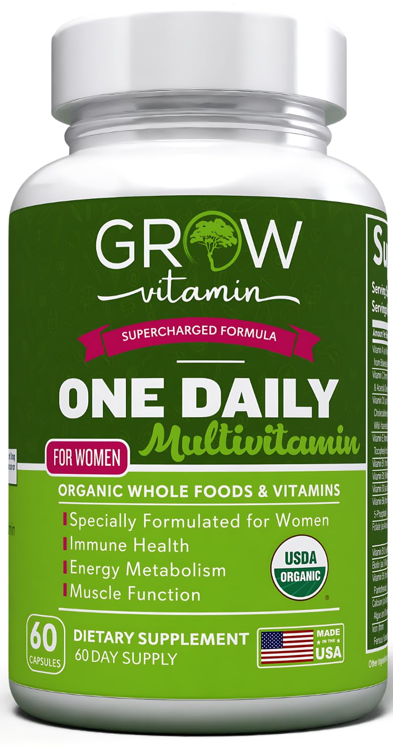 Botella de multivitamínico grow vitamin para mujeres
