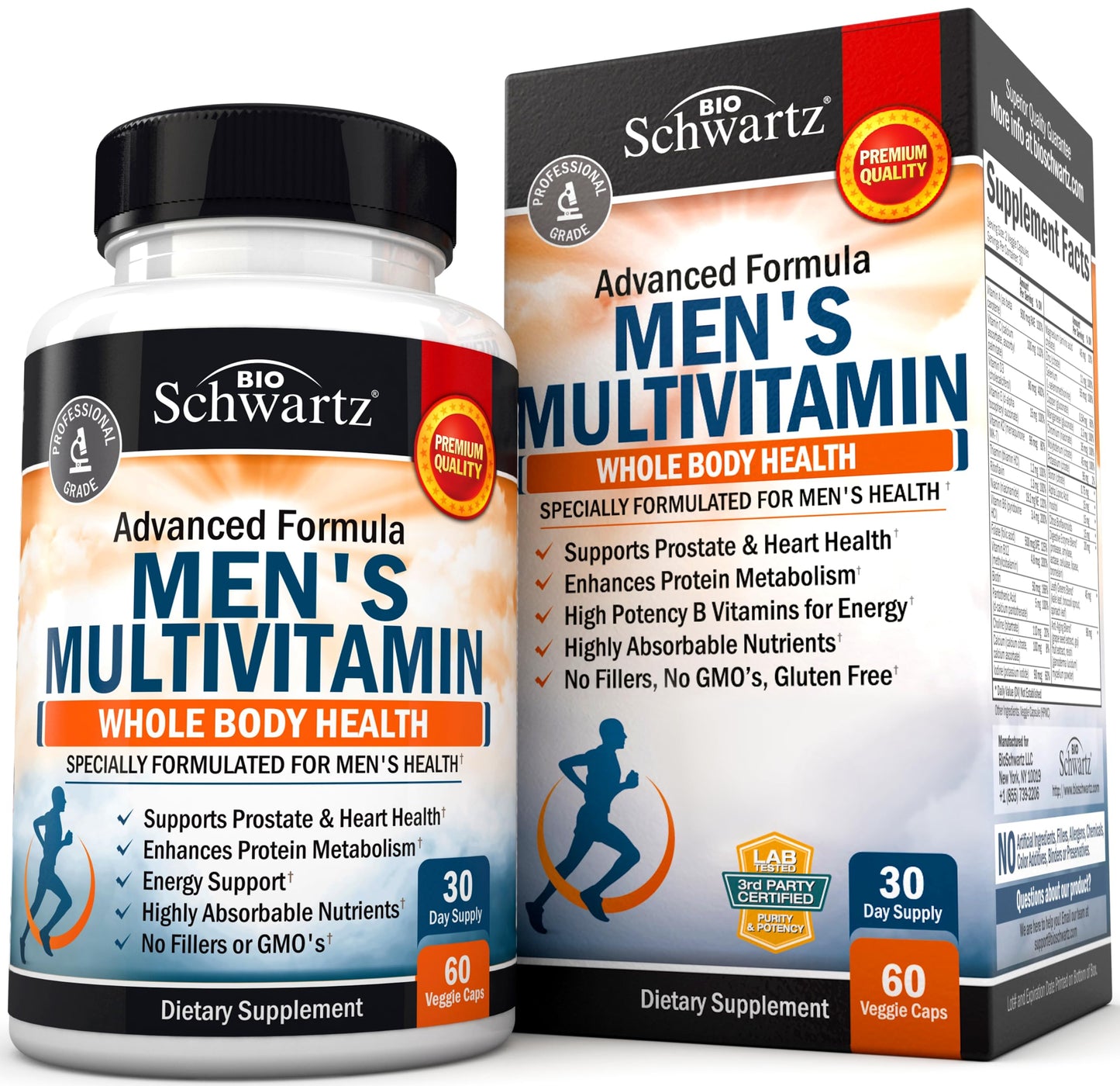 Botella de multivitamínico para hombres BioSchwartz