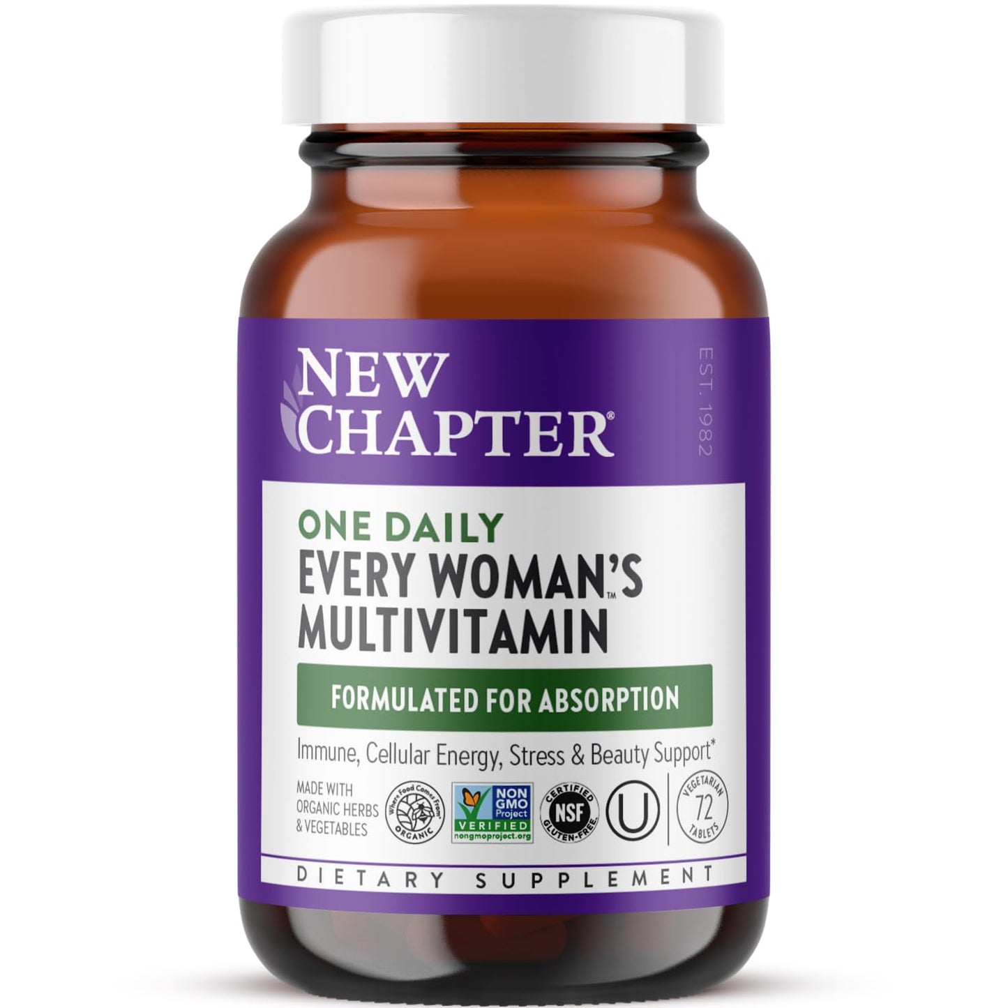 Botella de multivitamínico para mujeres New Chapter, suave diario