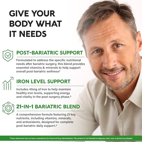 Botella de multivitamínico post-cirugía bariátrica