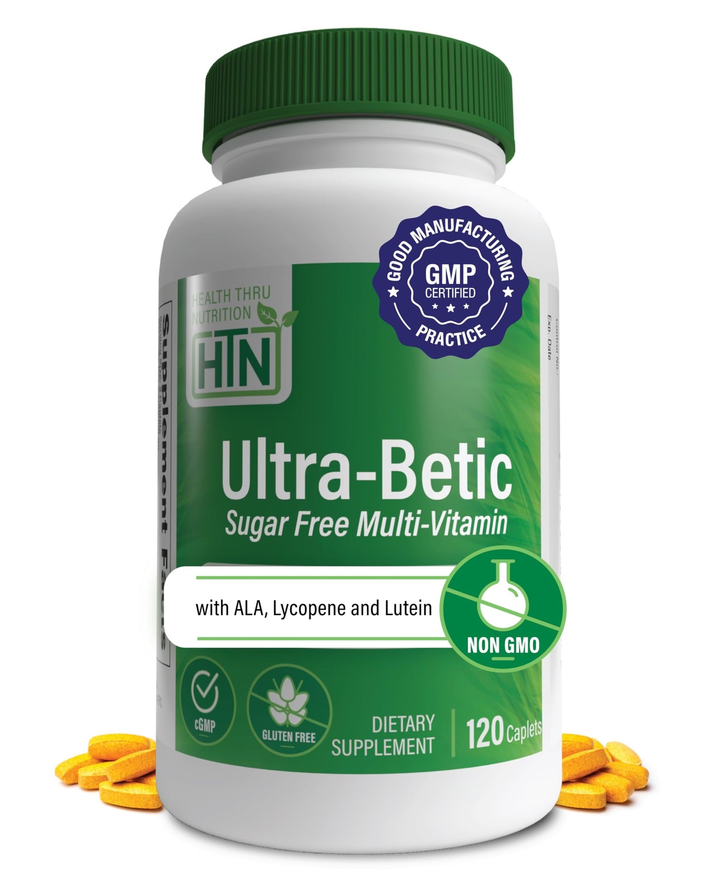Botella de multivitamínico Ultra-Betic de Health Thru Nutrition.