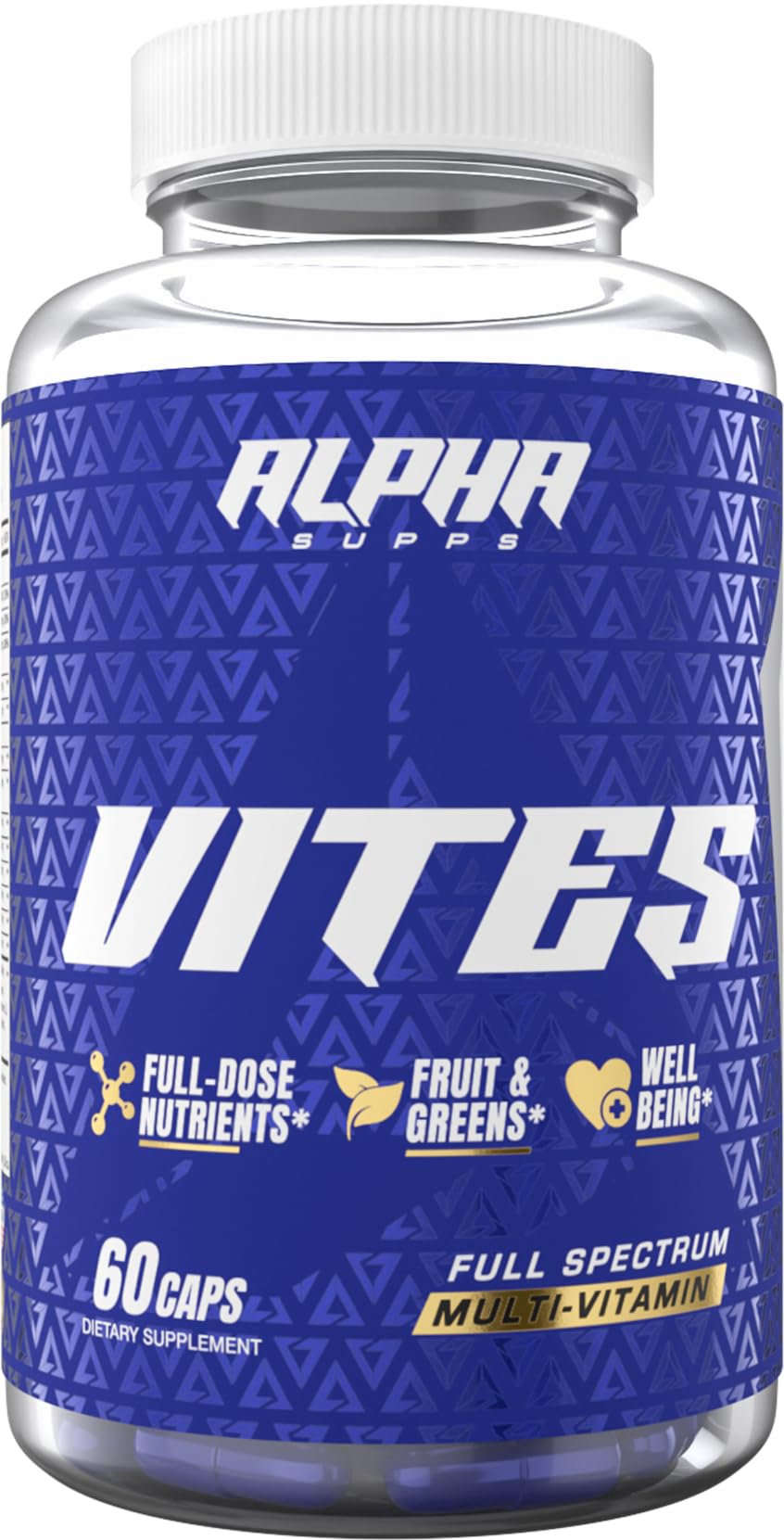 botella de multivitamínico vites alpha supps 60 cápsulas