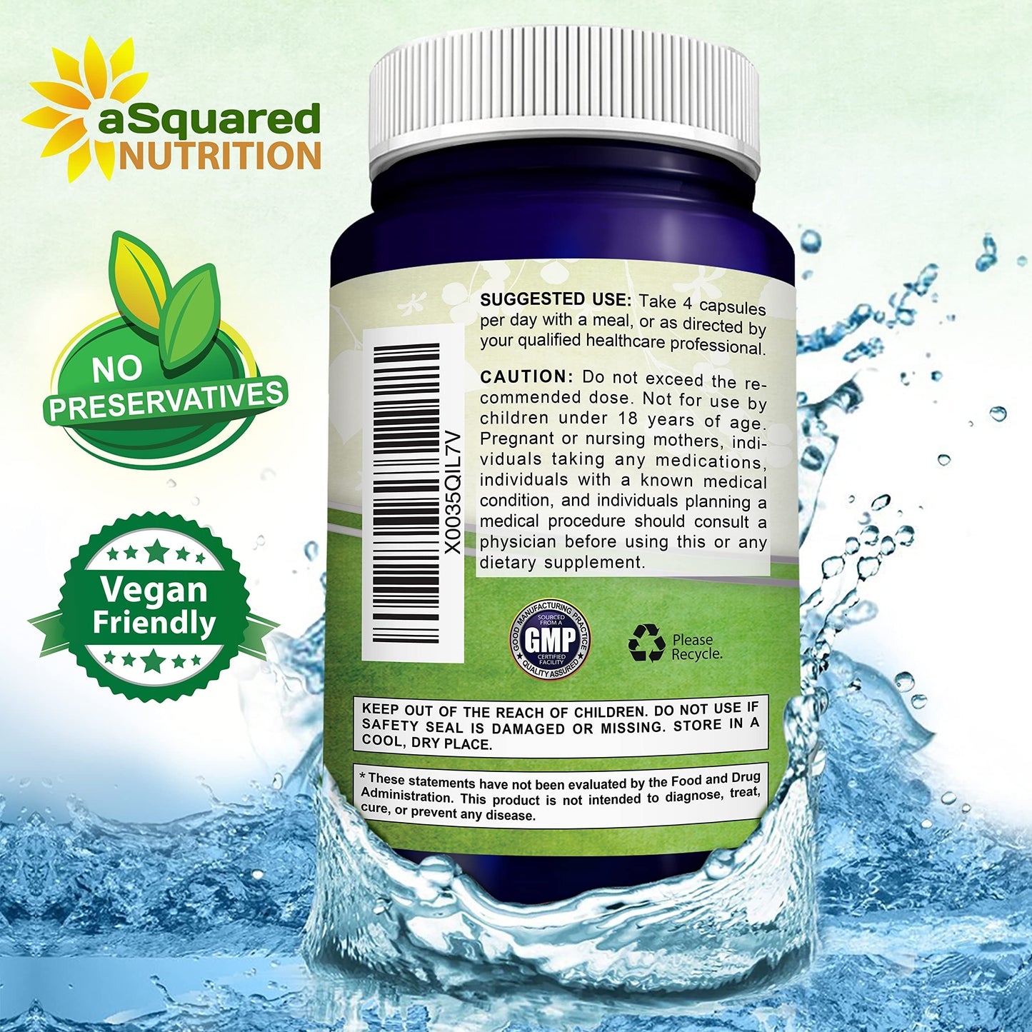 Botella Myo-D-Chiro Inositol 180 caps aSquared Nutrition