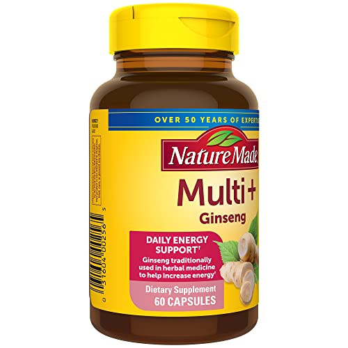 Botella de Nature Made Multi + Ginseng 60 cápsulas