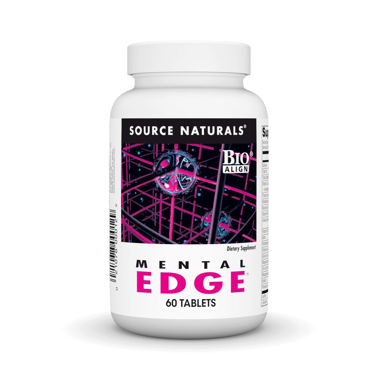 Botella de Source Naturals Mental Edge 60 tabletas