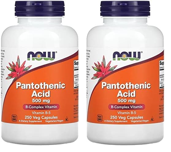 Botella suplemento ácido pantoténico vitamina B-5 500 mg NOW Foods