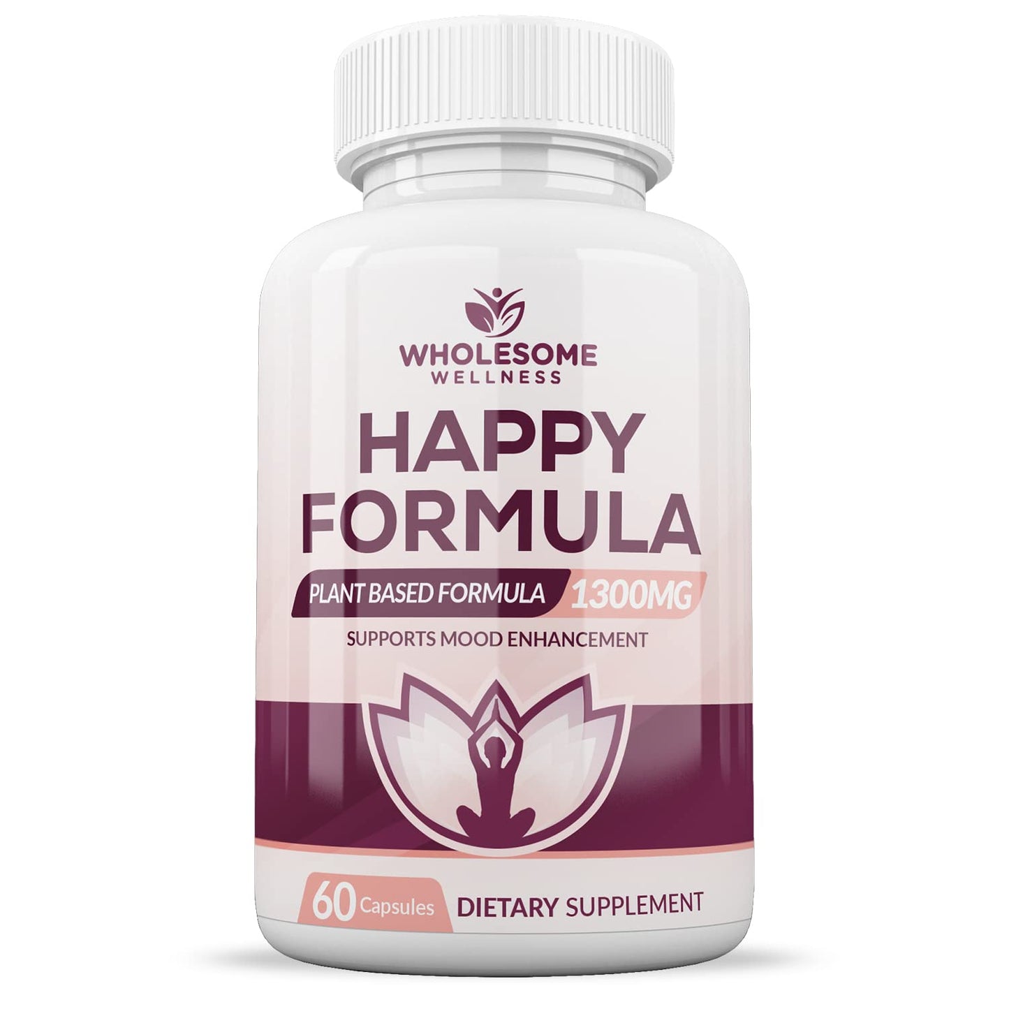 botella de suplemento happy formula