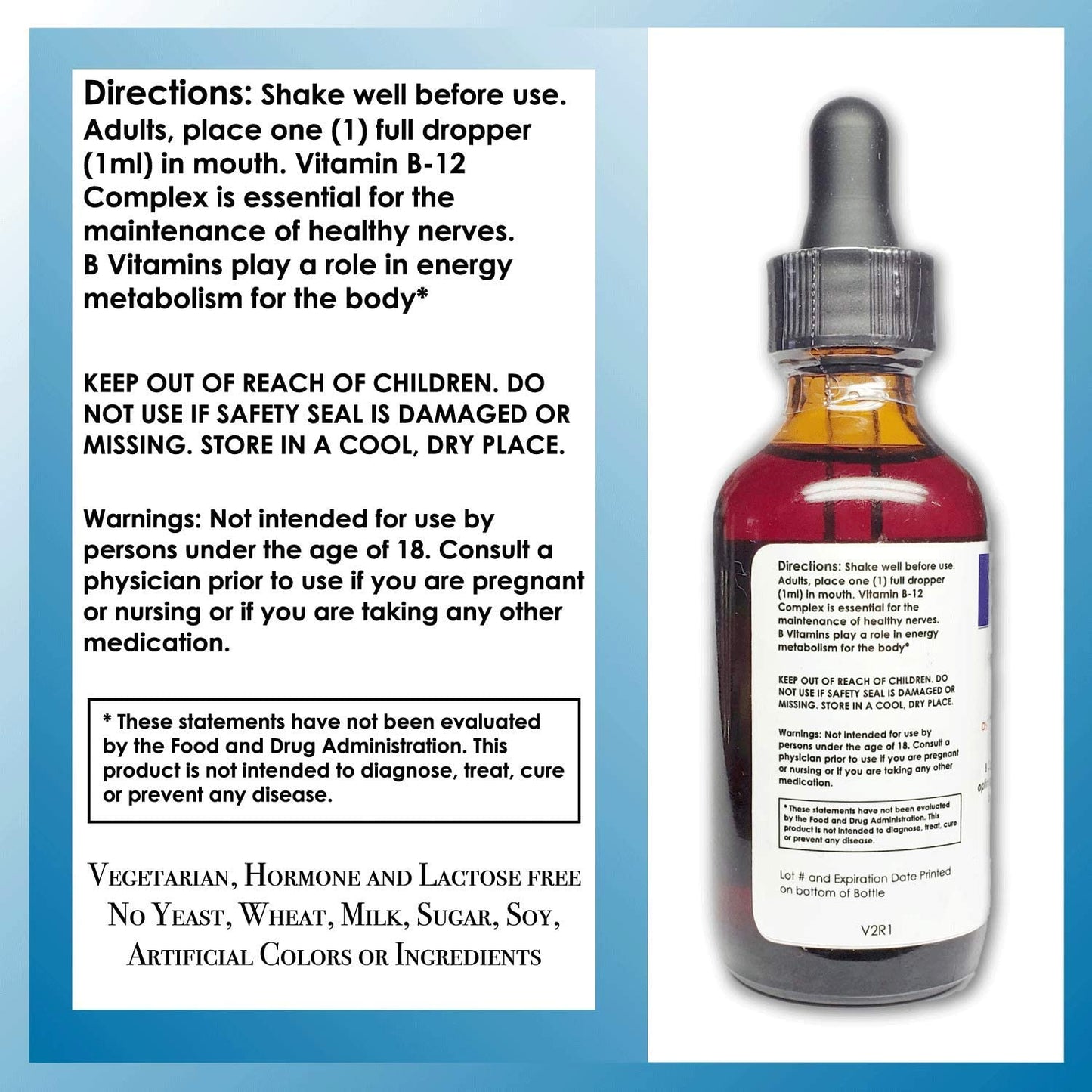Botella suplemento vitamina b12 doctor preferred complejo