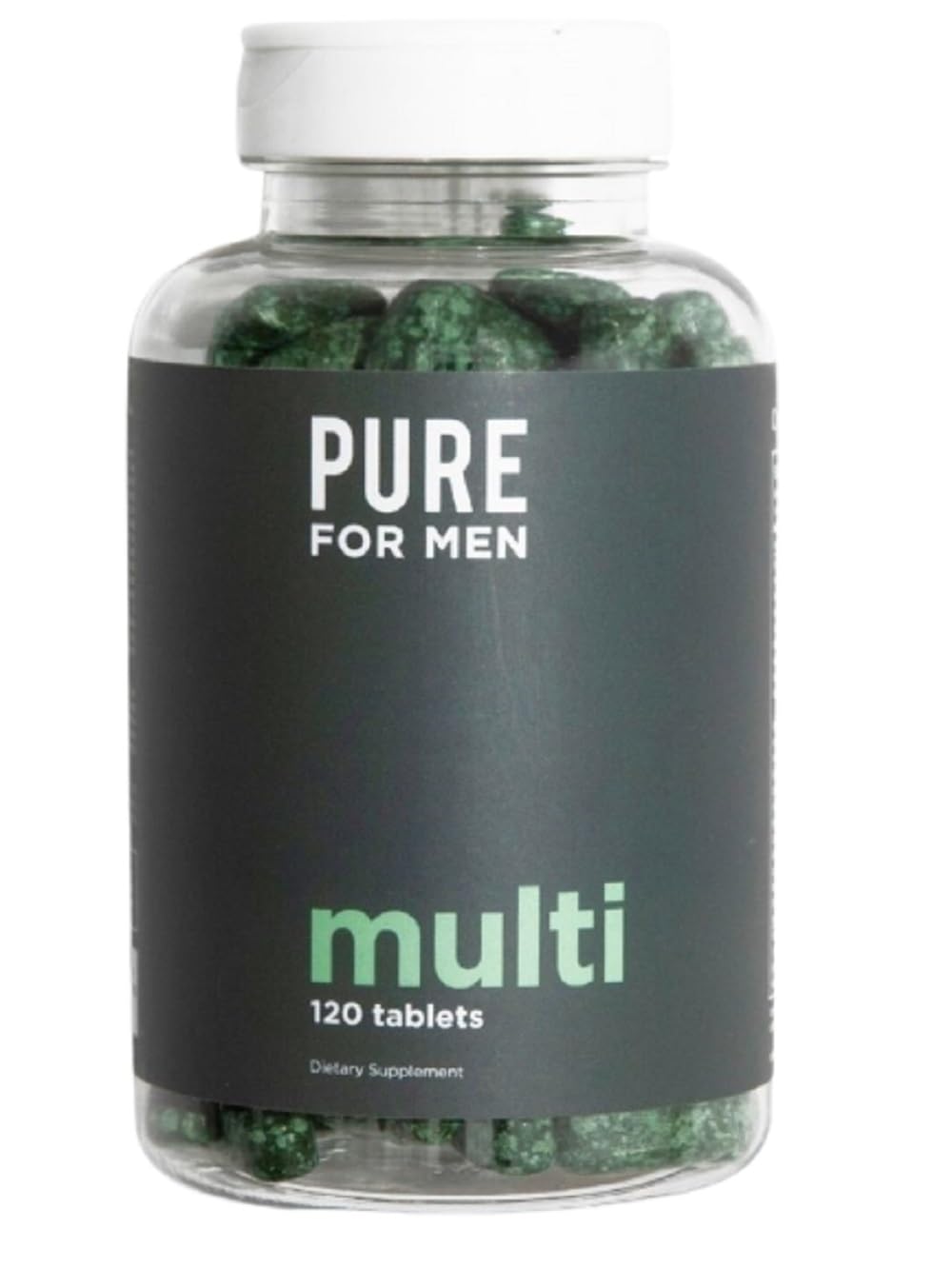 Botella de suplementos multivitamínicos Pure for Men