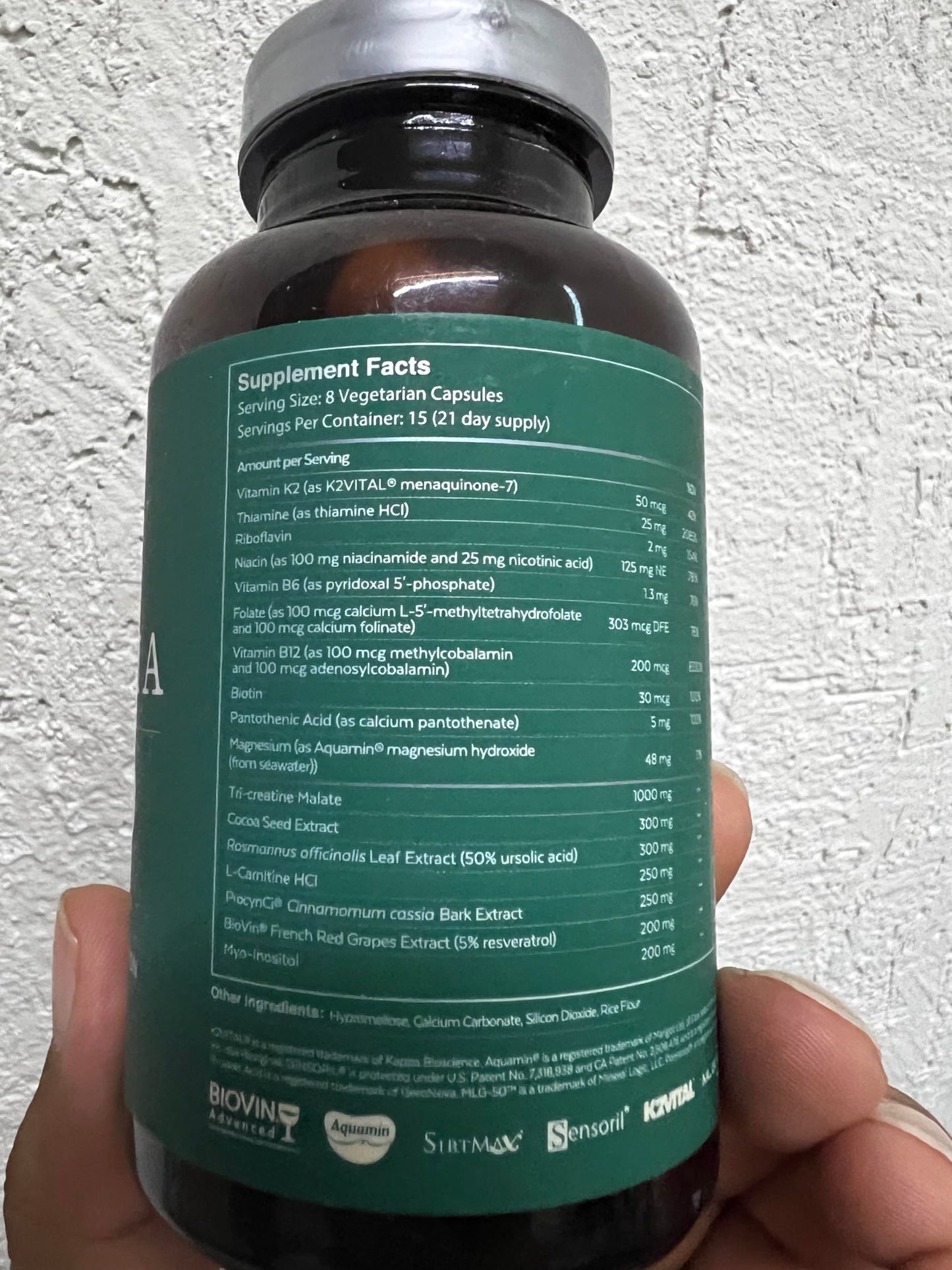 Botella suplemento Qualia Senolytic anti edad