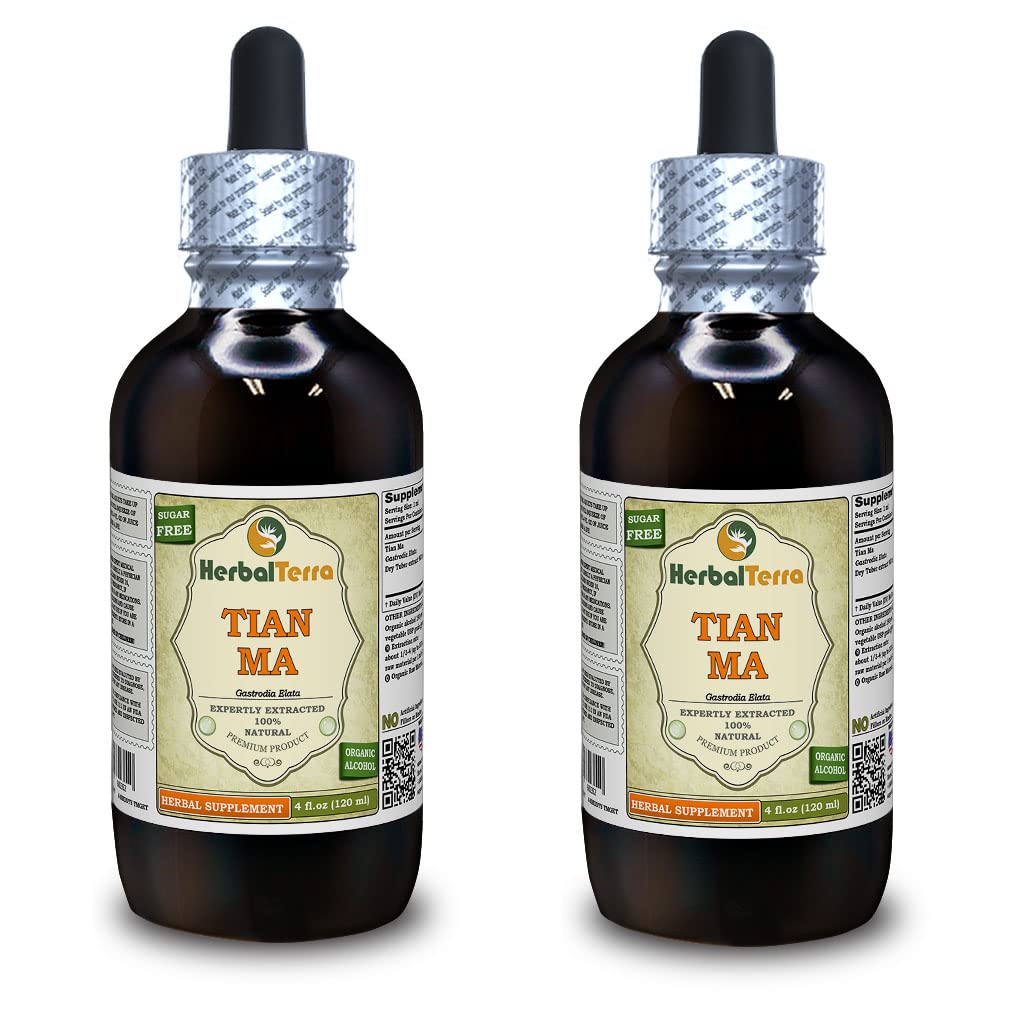 Botella tintura orgánica Tian Ma extracto líquido HerbalTerra