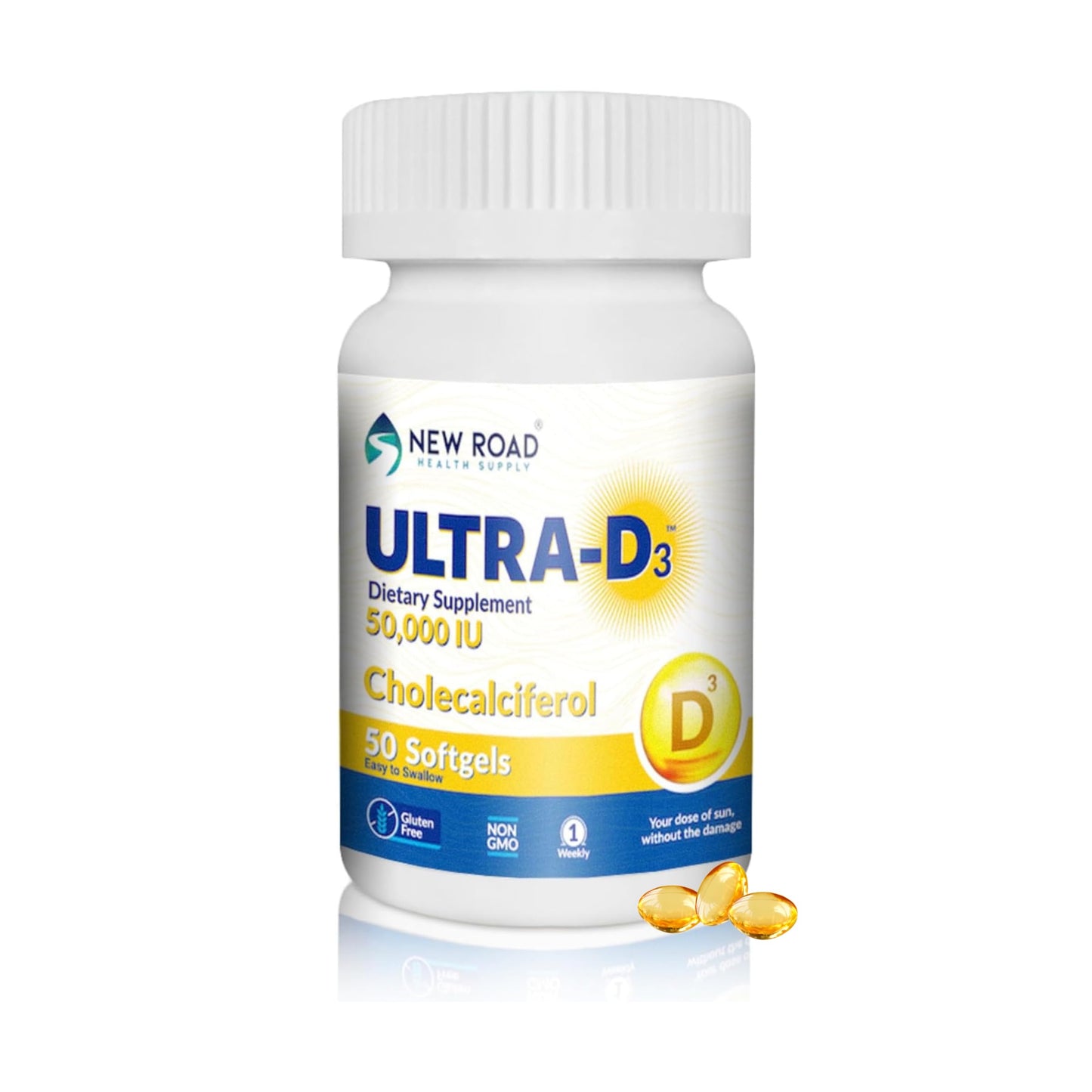 Botella ULTRA-D3 50 cápsulas vitamina D3 alta potencia