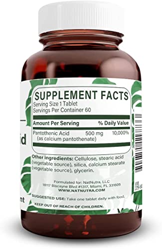 Botella reutilizable vial vidrio Natural Nutra vitamina B5
