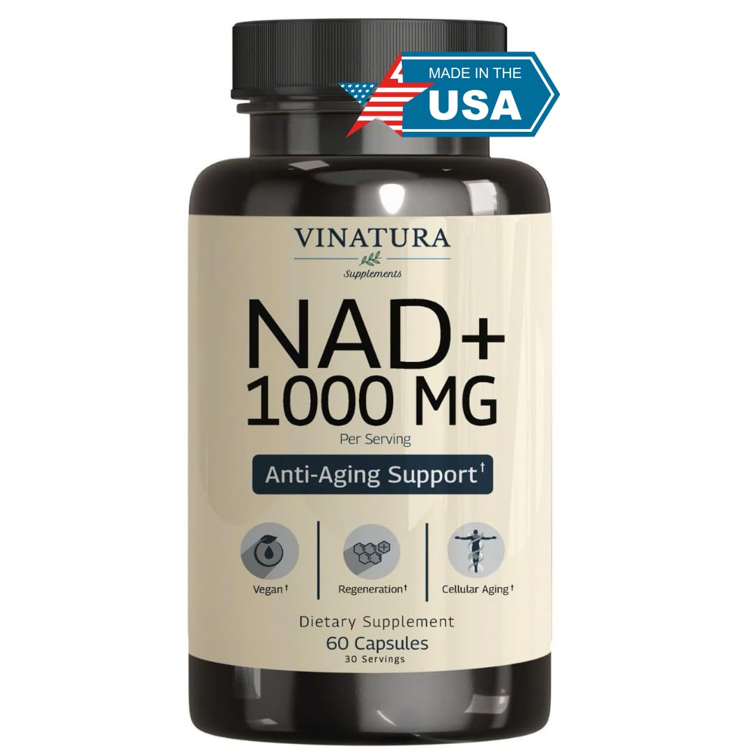Botella VINATURA suplemento NAD 1000mg 60 cápsulas