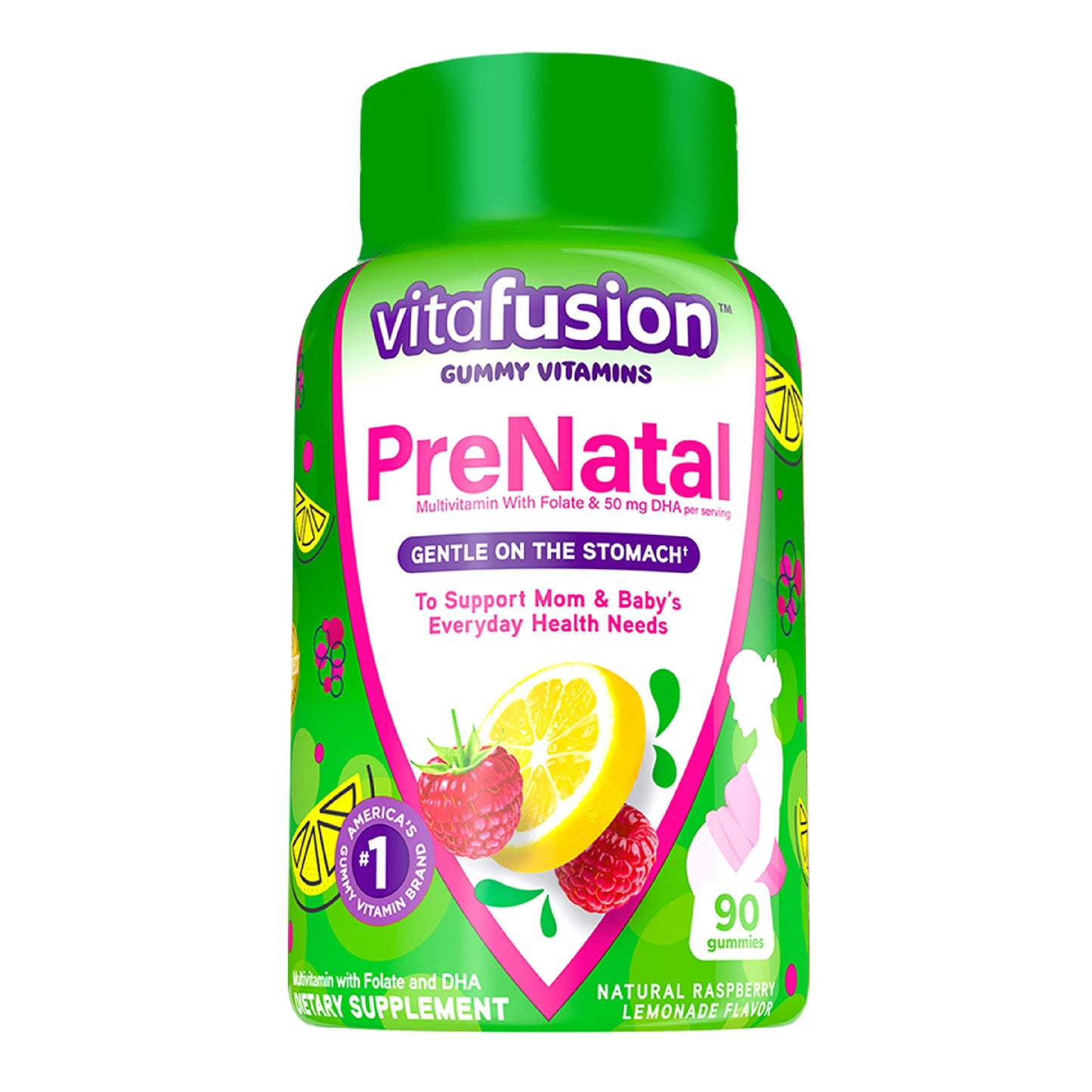 Botella Vitafusion vitaminas prenatales con DHA para embarazo saludable