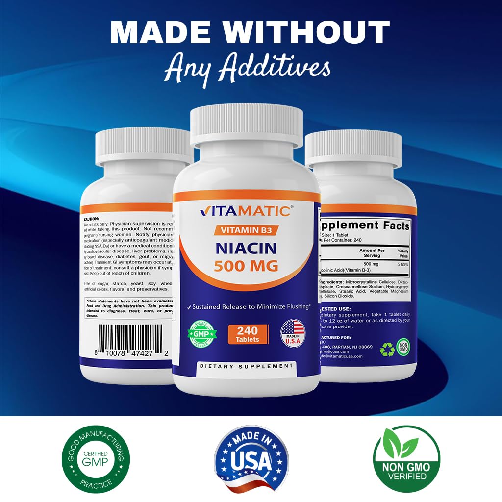 Botella Vitamatic niacina 240 tabletas