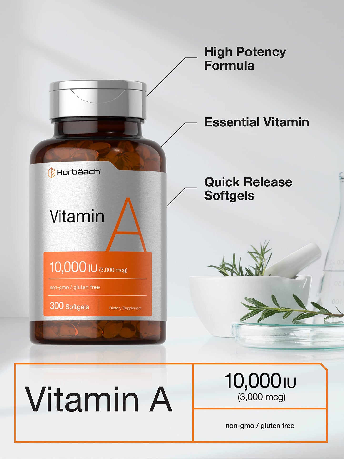 Botella de Vitamina A Alta Potencia Horbäach